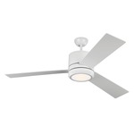 Vision 56 3 Blade Ceiling Fan with Light - Matte White / Matte White