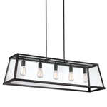 Harrow Linear Chandelier - Oil Rubbed Bronze / Clear Seeded