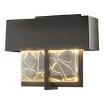 Shard Small Outdoor Wall Sconce - Coastal Black / Clear w/Shards