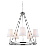 Lismore Chandelier - Polished Nickel