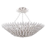 Broche Semi Flush Petals Ceiling Light - Matte White