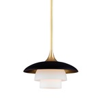 Barron Pendant - Aged Brass / Black