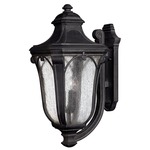 Trafalgar Outdoor Wall Light - Museum Black / Clear Seedy