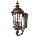 Windsor Outdoor Wall Light - River Rock / Clear Water Glass