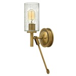 Collier Wall Sconce - Heritage Brass / Clear Seedy