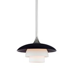 Barron Pendant - Polished Nickel / Black