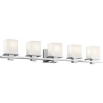 Tully Bathroom Vanity Light - Chrome / Satin Etched