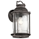 Ashland Bay 1 Light Outdoor Wall Light - Weathered Zinc / Clear