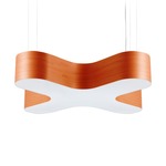 X-Club Pendant - Brushed Nickel / Orange Wood