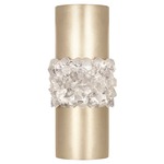 Arctic Halo Wall Sconce - Champagne Tinted Gold Leaf / Crystal