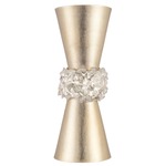 Arctic Halo Flared Wall Sconce - Champagne Tinted Gold Leaf / Crystal