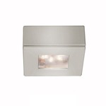 LEDme Square Recessed / Surface Button Light - Brushed Nickel