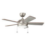 Starkk Ceiling Fan with Light - Brushed Nickel / Silver / Walnut