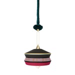 Calypso Antigua Pendant - Satin Brass / Black Multi