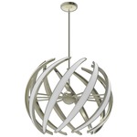 Swirl Pendant - Satin Nickel / Frosted