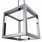 Boxer Pendant - Polished Chrome / Frosted