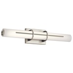 Traverso Bathroom Vanity Light - Brushed Nickel / Opal