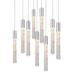 Magic Round Multi Light Pendant - Polished Nickel / Crystal