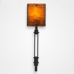 Urban Loft Trestle Glass Wall Sconce - Gunmetal / Bronze Granite