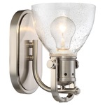 Bath Art Bathroom Vanity Light - Brushed Nickel / Clear Seeded