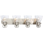 Bath Art Bathroom Vanity Light - Brushed Nickel / Clear Seeded