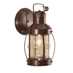 Seafarer Outdoor Wall Light - Bronze / Clear