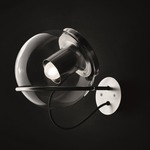The Globe Wall Light - Nickel Plated / Transparent