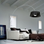 Ribbon Arch Floor Lamp - White / Black