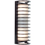 Bermuda Outdoor Bulkhead Wall Light - Bronze / Frosted Glass