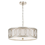 Graham Chandelier - Antique Silver / White Linen