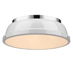 Duncan Ceiling Light Fixture - Chrome / White