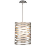 Tempest Large Pendant - Beige Silver / Frosted Glass