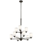 Joelson Chandelier - Olde Bronze / Satin Etched