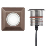 Square 2 Inch Recessed In-Ground Light 12V - Bronzed Stainless Steel / Frosted