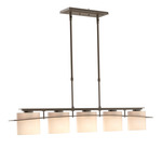 Arc Ellipse Linear Pendant - Bronze / Opal