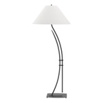 Metamorphic Contemporary Floor Lamp - Black / Natural Anna