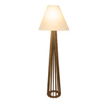 Ripado Floor Lamp - Walnut / Off White