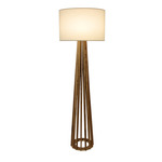 Ripado Floor Lamp - Walnut / Off White