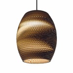 Oliv Scraplights Pendant - Black / Natural