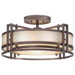 Underscore Ceiling Semi Flush Light - Cimmaron Bronze / Brushed Caramel