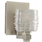 Clearwater Wall Sconce - Satin Nickel / Clear