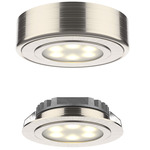 Duo-Puck 2-in-1 Puck Light 12V - Satin Nickel / Frosted