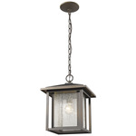 Aspen Outdoor Pendant - Oil Rubbed Bronze / Clear Seeded