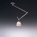 Tolomeo Shade Off Center Suspension - Aluminum / Parchment Paper