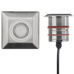 Square 2 Inch Recessed In-Ground Light 12V - Stainless Steel / Honeycomb