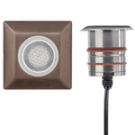 Square 2 Inch Recessed In-Ground Light 12V - Bronzed Stainless Steel / Honeycomb