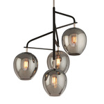 Odyssey Chandelier - Carbide Black / Polished Nickel / Smoke