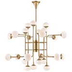 Fleming Chandelier - Aged Brass / Opal