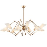 Buckingham Chandelier - Aged Brass / Off White