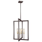 Finnegan Chandelier - New World Bronze / Burnished Brass